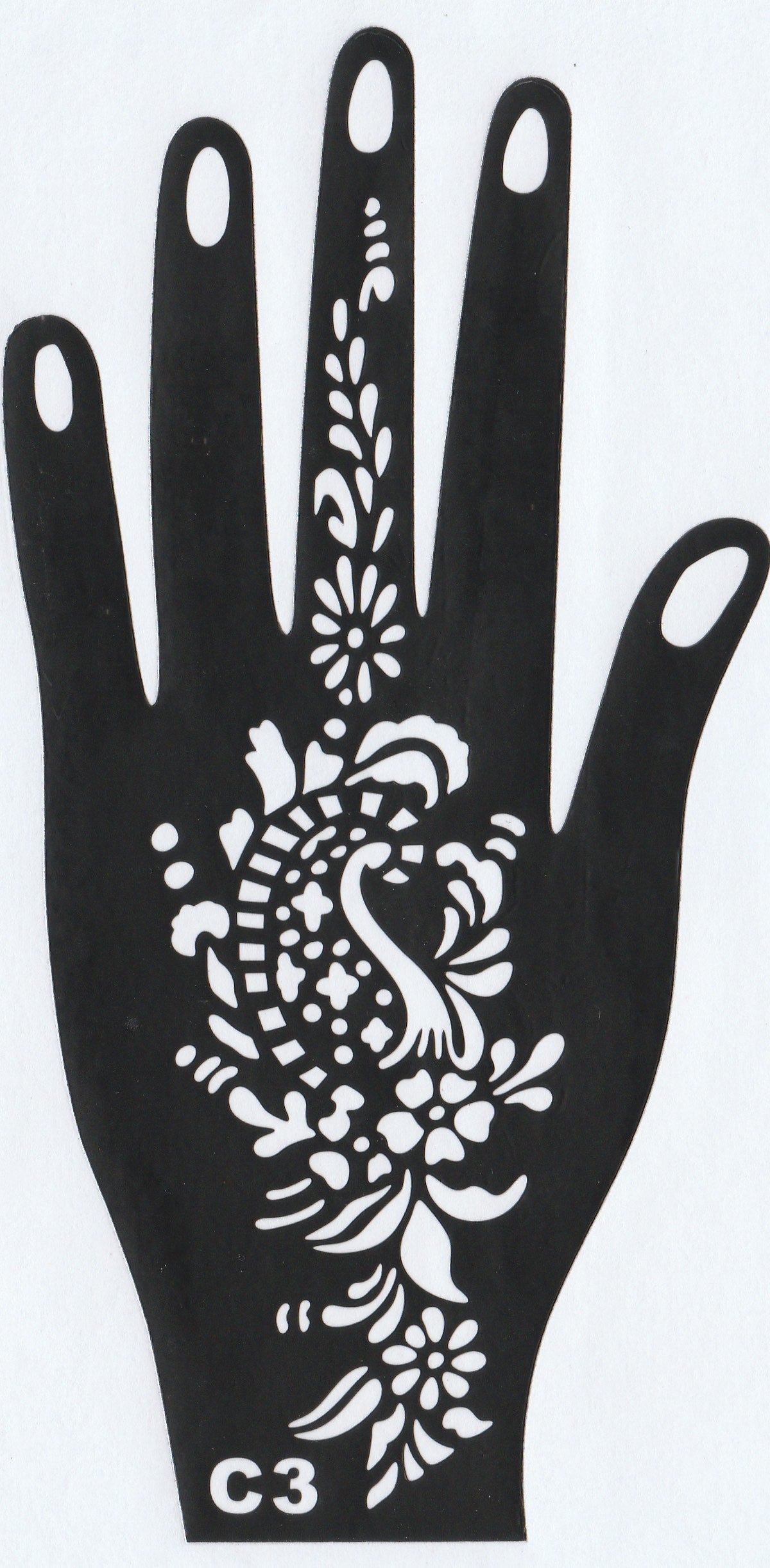 Beautiful Henna Stencils - Both Hands/ Mehendi Designs/ Mehendi DIY Stencil - C3