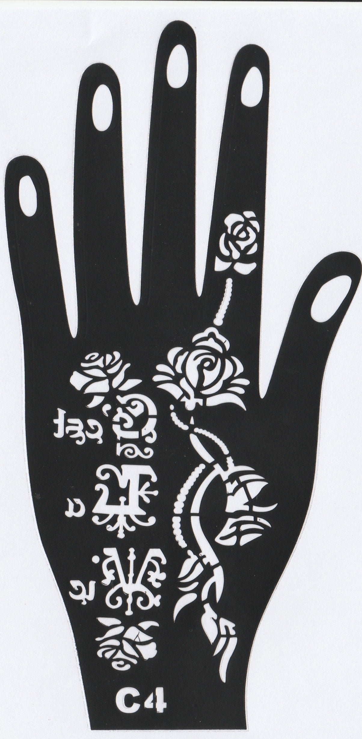 Beautiful Henna Stencils - Both Hands/ Mehendi Designs/ Mehendi DIY Stencil - C4