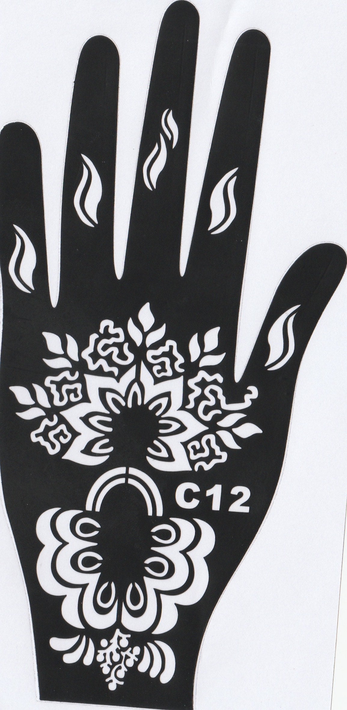 Beautiful Henna Stencils - Both Hands/ Mehendi Designs/ Mehendi DIY Stencil - C12