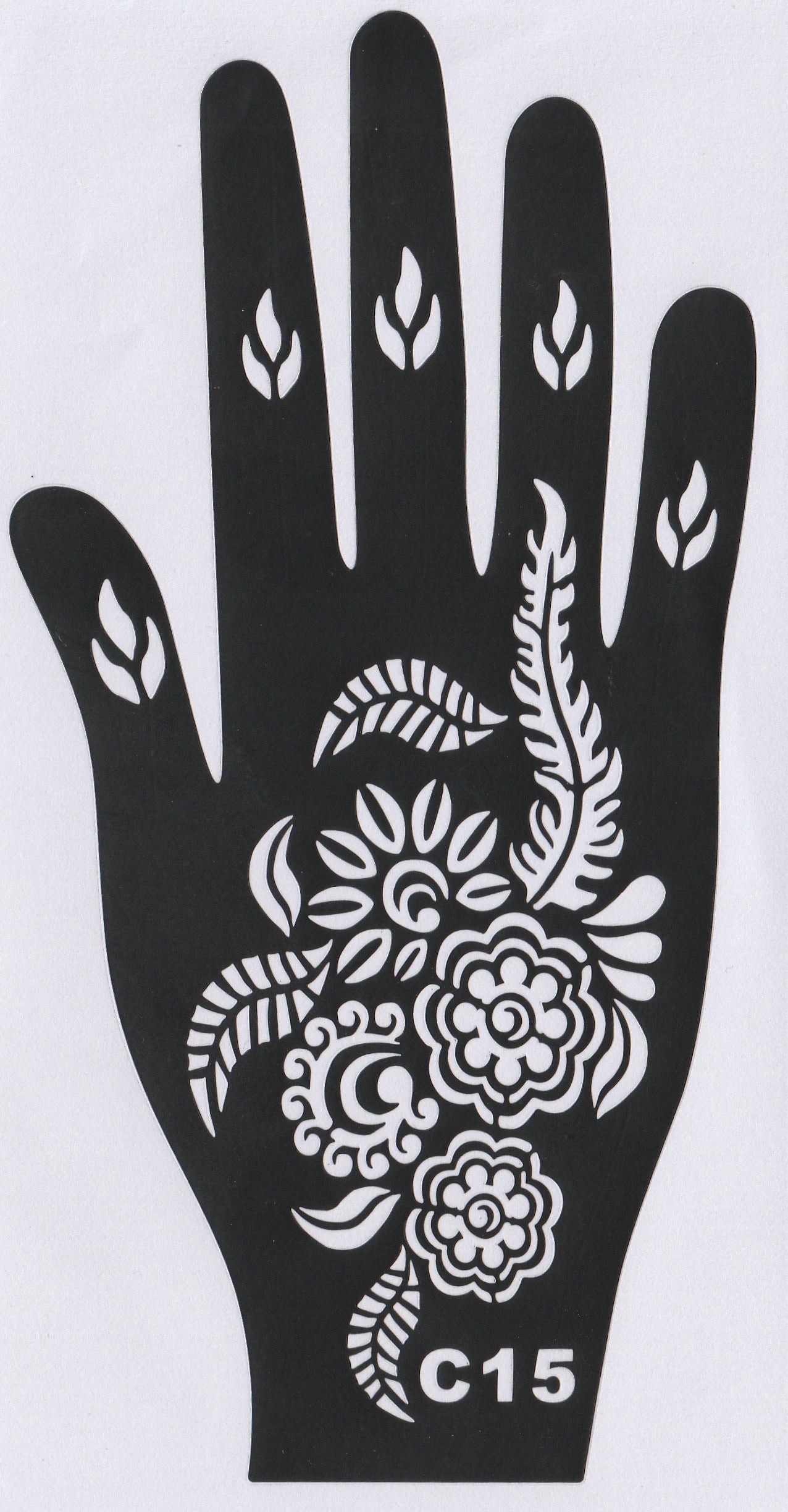 Beautiful Henna Stencils - Both Hands/ Mehendi Designs/ Mehendi DIY Stencil - C15