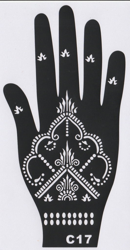 Beautiful Henna Stencils - Both Hands/ Mehendi Designs/ Mehendi DIY Stencil - C17