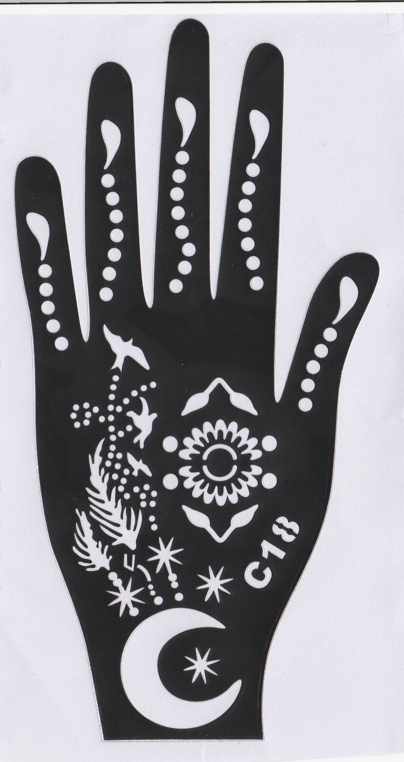 Beautiful Henna Stencils - Both Hands/ Mehendi Designs/ Mehendi DIY Stencil - C18