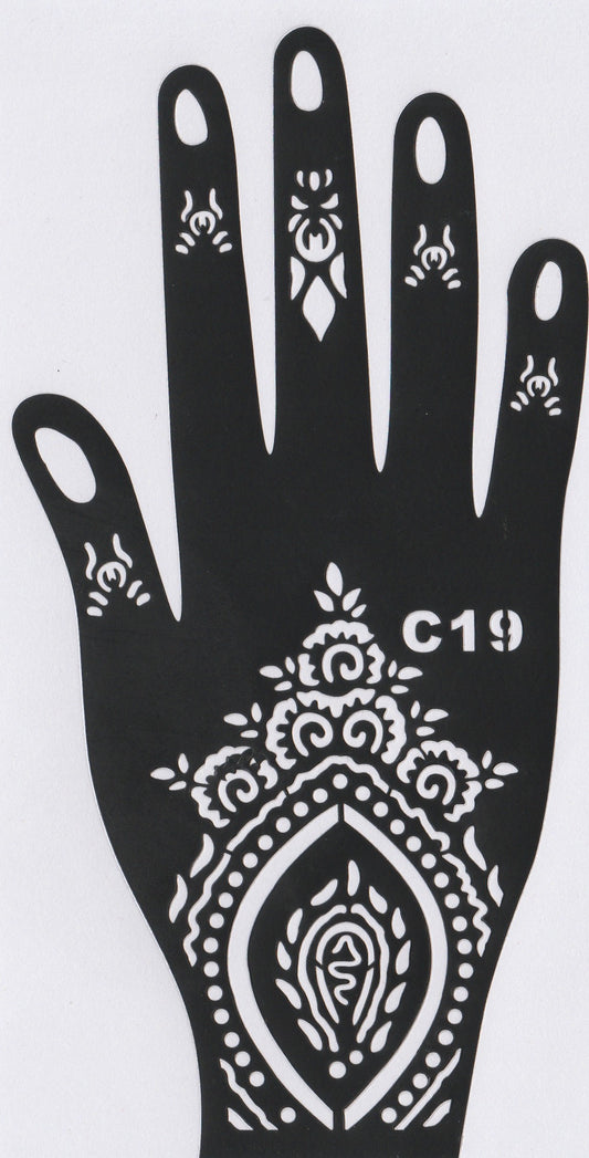 Beautiful Henna Stencils - Both Hands/ Mehendi Designs/ Mehendi DIY Stencil - C19