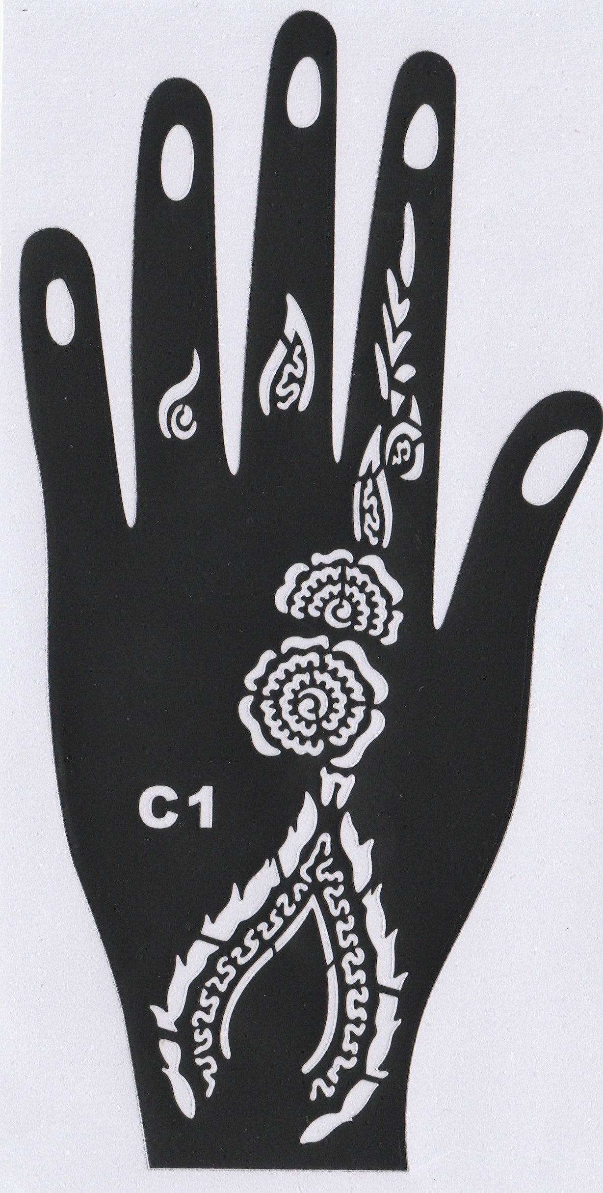 Beautiful Henna Stencils - Both Hands/ Mehendi Designs/ Mehendi DIY Stencil - C1