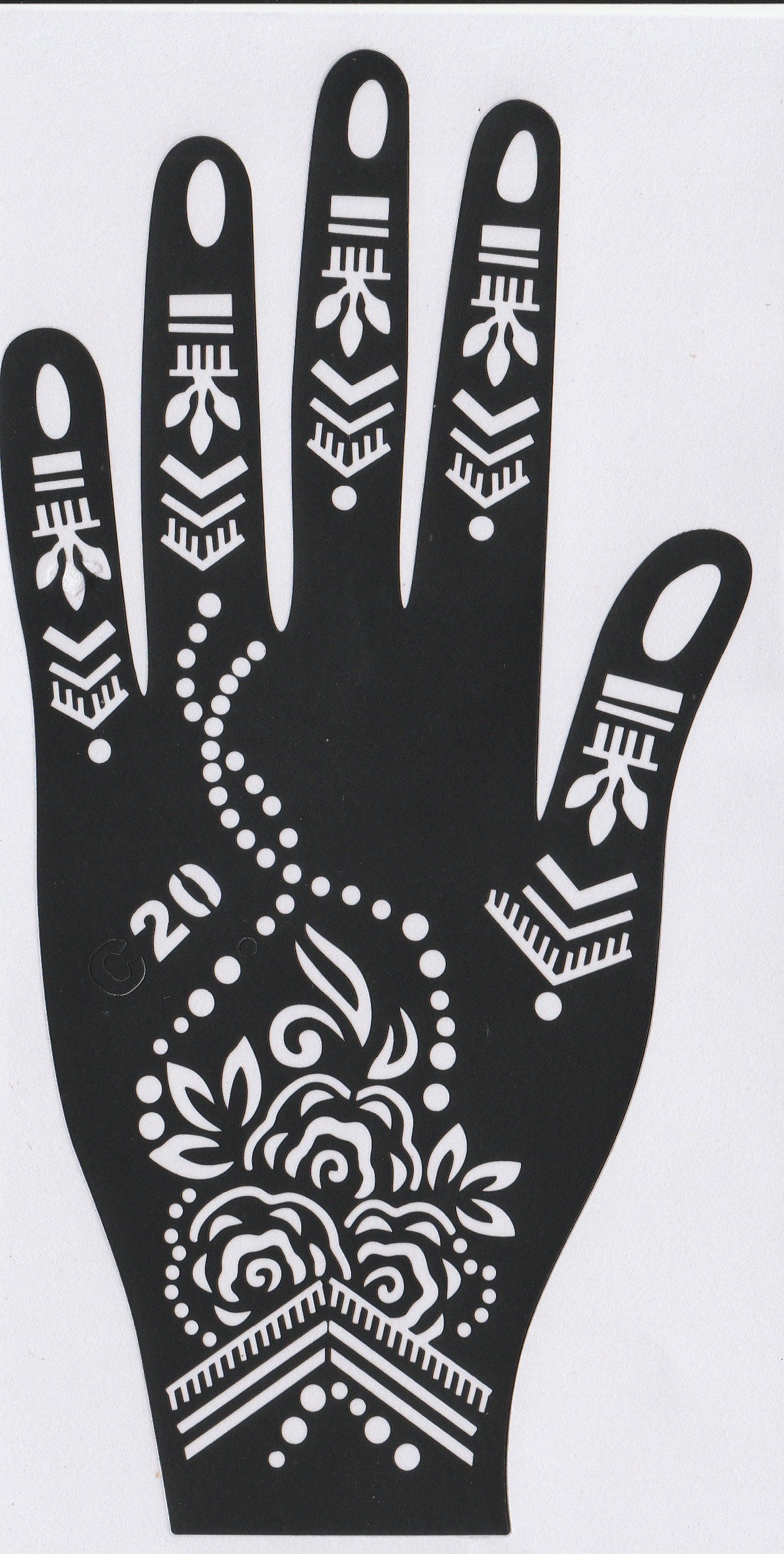 Beautiful Henna Stencils - Both Hands/ Mehendi Designs/ Mehendi DIY Stencil - C20