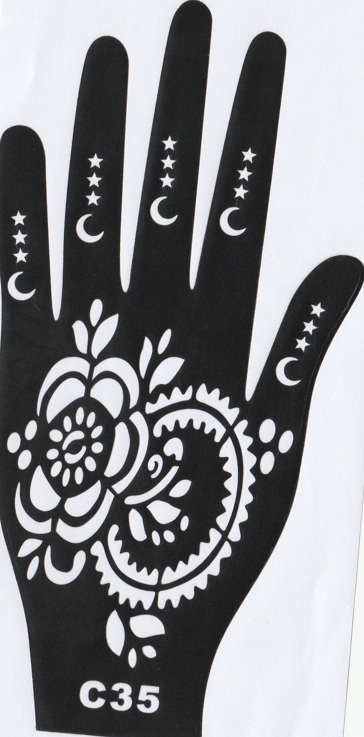 Beautiful Henna Stencils - Both Hands/ Mehendi Designs/ Mehendi DIY Stencil - C35