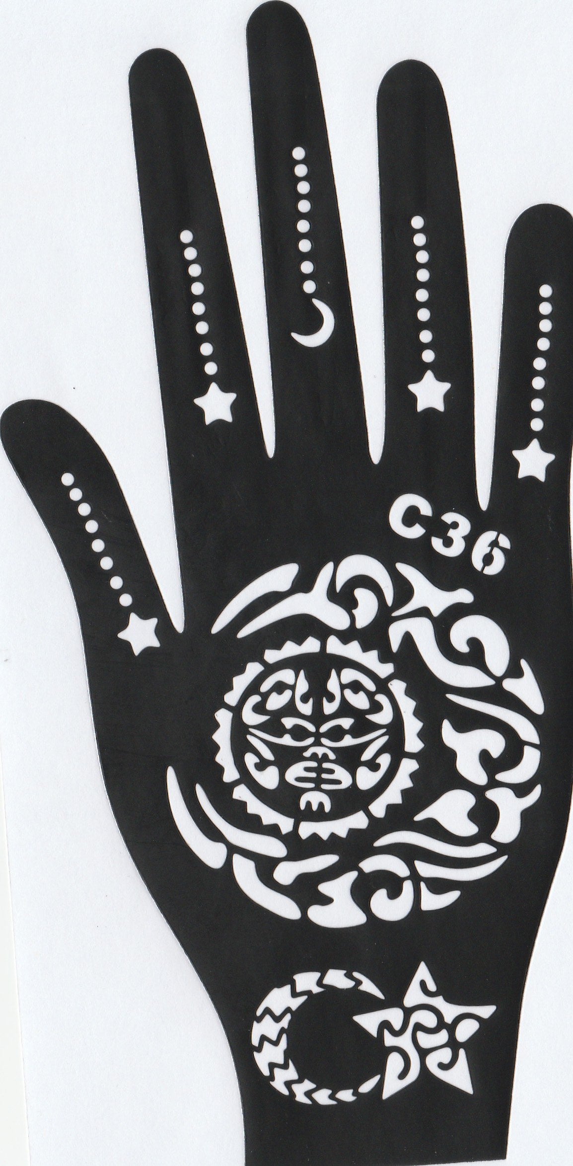 Beautiful Henna Stencils - Both Hands/ Mehendi Designs/ Mehendi DIY Stencil - C36