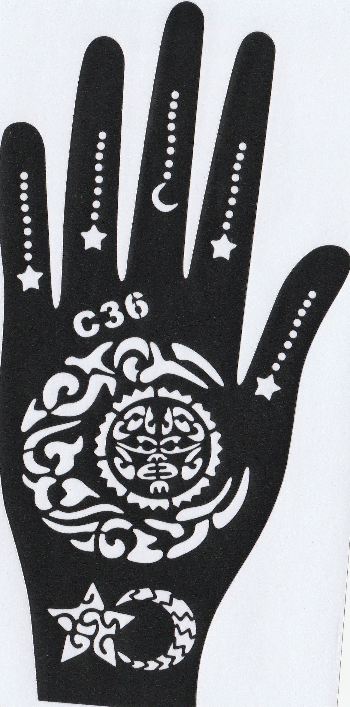 Beautiful Henna Stencils - Both Hands/ Mehendi Designs/ Mehendi DIY Stencil - C36