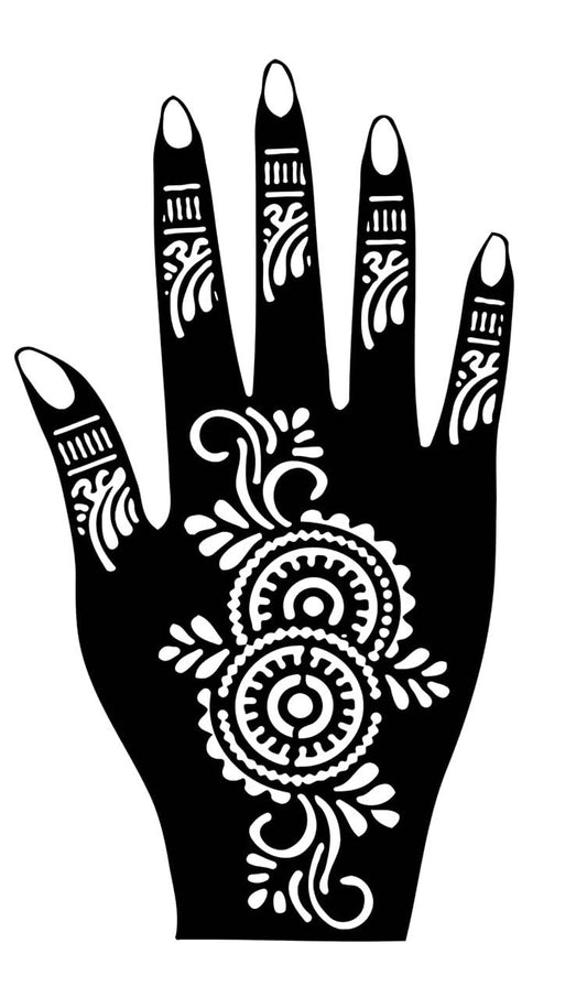 Beautiful Henna Stencils - Both Hands/ Mehendi Designs/ Mehendi DIY Stencil - C37