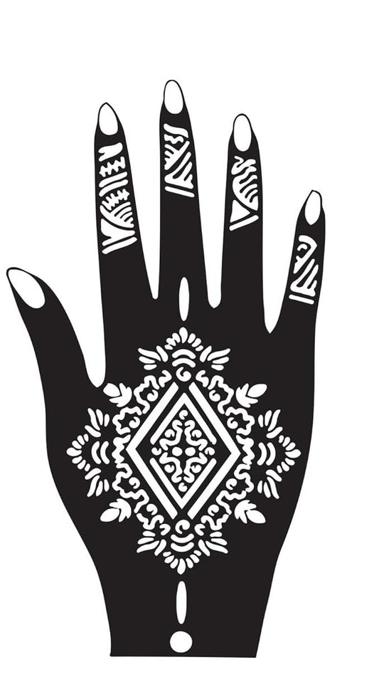 Beautiful Henna Stencils - Both Hands/ Mehendi Designs/ Mehendi DIY Stencil - C39