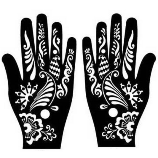 Beautiful Henna Stencils - Both Hands/ Mehendi Designs/ Mehendi DIY Stencil - C41