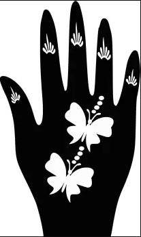 Beautiful Henna Stencils - Both Hands/ Mehendi Designs/ Mehendi DIY Stencil - C43