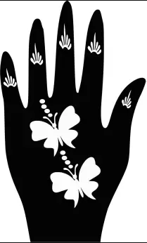 Beautiful Henna Stencils - Both Hands/ Mehendi Designs/ Mehendi DIY Stencil - C43