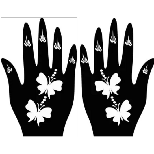 Beautiful Henna Stencils - Both Hands/ Mehendi Designs/ Mehendi DIY Stencil - C43