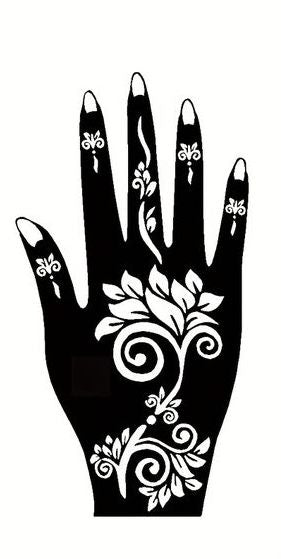 Beautiful Henna Stencils - Both Hands/ Mehendi Designs/ Mehendi DIY Stencil - C44