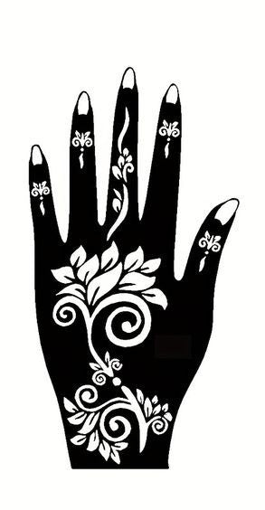 Beautiful Henna Stencils - Both Hands/ Mehendi Designs/ Mehendi DIY Stencil - C44