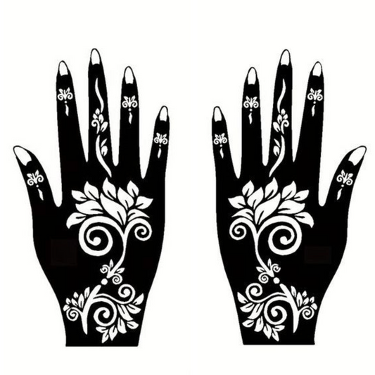 Beautiful Henna Stencils - Both Hands/ Mehendi Designs/ Mehendi DIY Stencil - C44