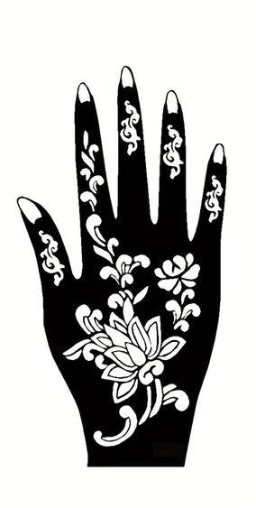 Beautiful Henna Stencils - Both Hands/ Mehendi Designs/ Mehendi DIY Stencil - C45