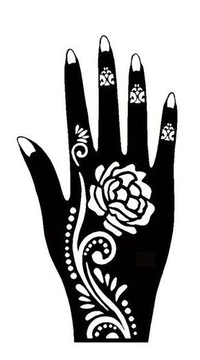 Beautiful Henna Stencils - Both Hands/ Mehendi Designs/ Mehendi DIY Stencil - C46