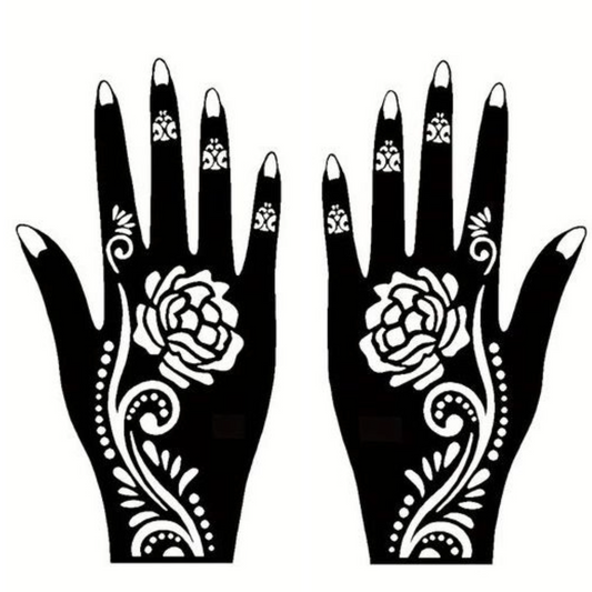 Beautiful Henna Stencils - Both Hands/ Mehendi Designs/ Mehendi DIY Stencil - C46