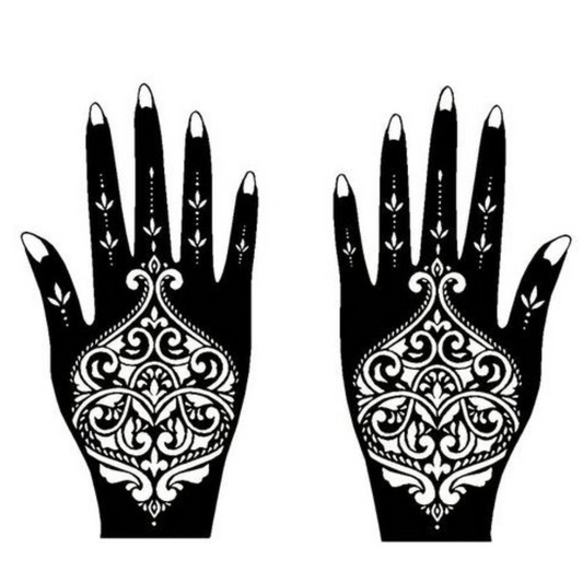 Beautiful Henna Stencils - Both Hands/ Mehendi Designs/ Mehendi DIY Stencil - C48