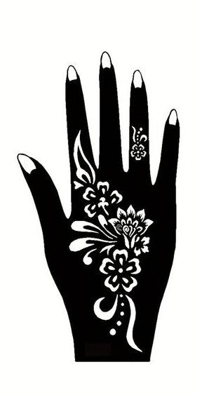 Beautiful Henna Stencils - Both Hands/ Mehendi Designs/ Mehendi DIY Stencil - C49