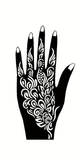 Beautiful Henna Stencils - Both Hands/ Mehendi Designs/ Mehendi DIY Stencil - C50