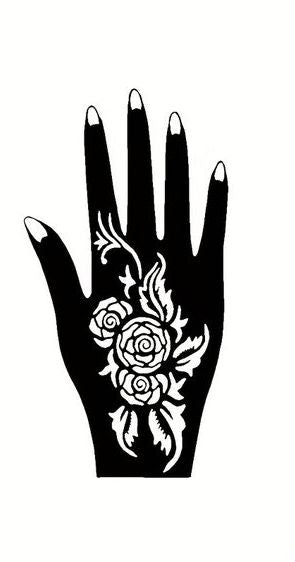 Beautiful Henna Stencils - Both Hands/ Mehendi Designs/ Mehendi DIY Stencil - C51