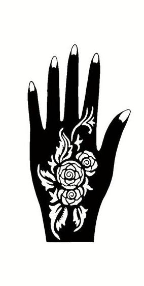 Beautiful Henna Stencils - Both Hands/ Mehendi Designs/ Mehendi DIY Stencil - C51