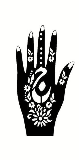 Beautiful Henna Stencils - Both Hands/ Mehendi Designs/ Mehendi DIY Stencil - C53