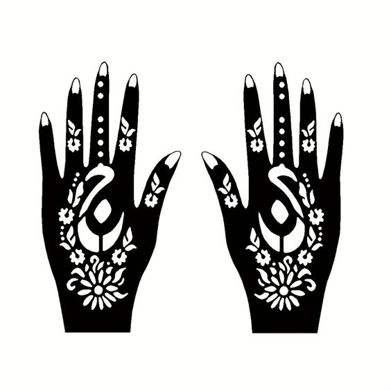 Beautiful Henna Stencils - Both Hands/ Mehendi Designs/ Mehendi DIY Stencil - C53