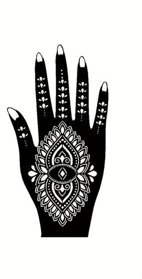 Beautiful Henna Stencils - Both Hands/ Mehendi Designs/ Mehendi DIY Stencil - C54