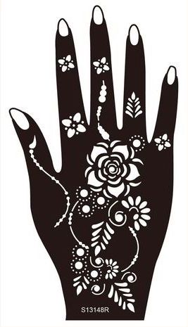 Beautiful Henna Stencils - Both Hands/ Mehendi Designs/ Mehendi DIY Stencil - 13148
