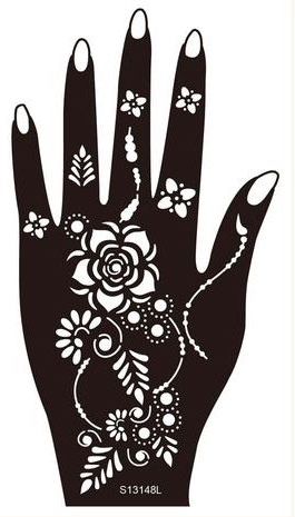 Beautiful Henna Stencils - Both Hands/ Mehendi Designs/ Mehendi DIY Stencil - 13148