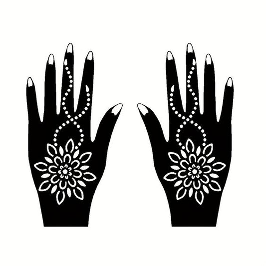 Beautiful Henna Stencils - Both Hands/ Mehendi Designs/ Mehendi DIY Stencil - C56