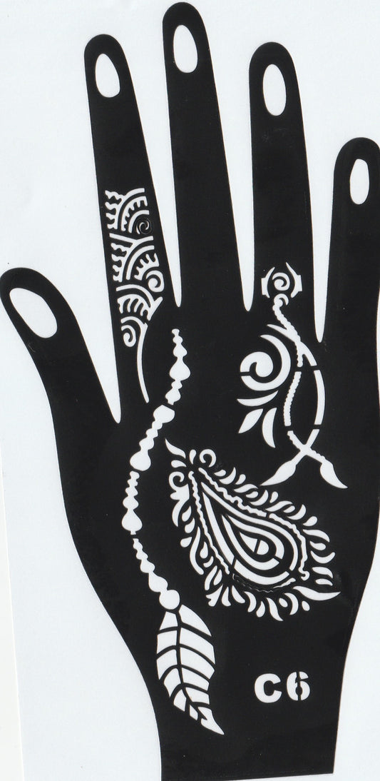 Beautiful Henna Stencils - Both Hands/ Mehendi Designs/ Mehendi DIY Stencil - C6