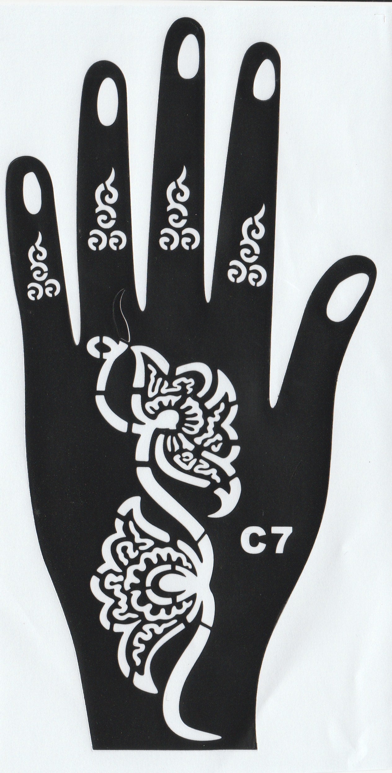 Beautiful Henna Stencils - Both Hands/ Mehendi Designs/ Mehendi DIY Stencil - C7