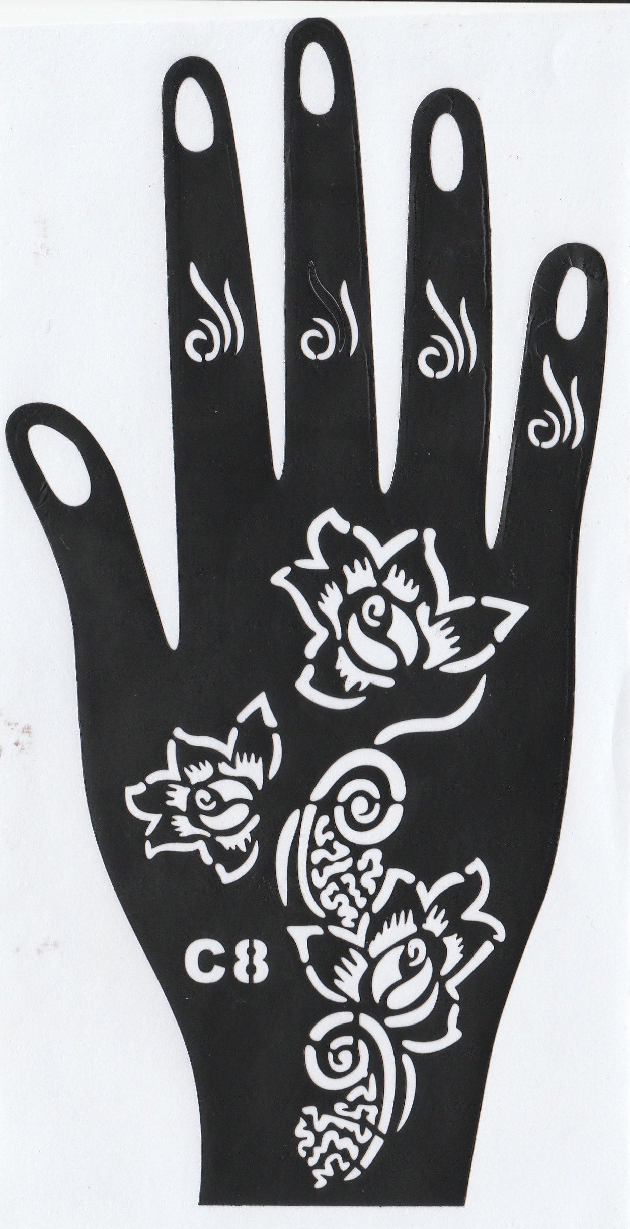 Beautiful Henna Stencils - Both Hands/ Mehendi Designs/ Mehendi DIY Stencil - C8