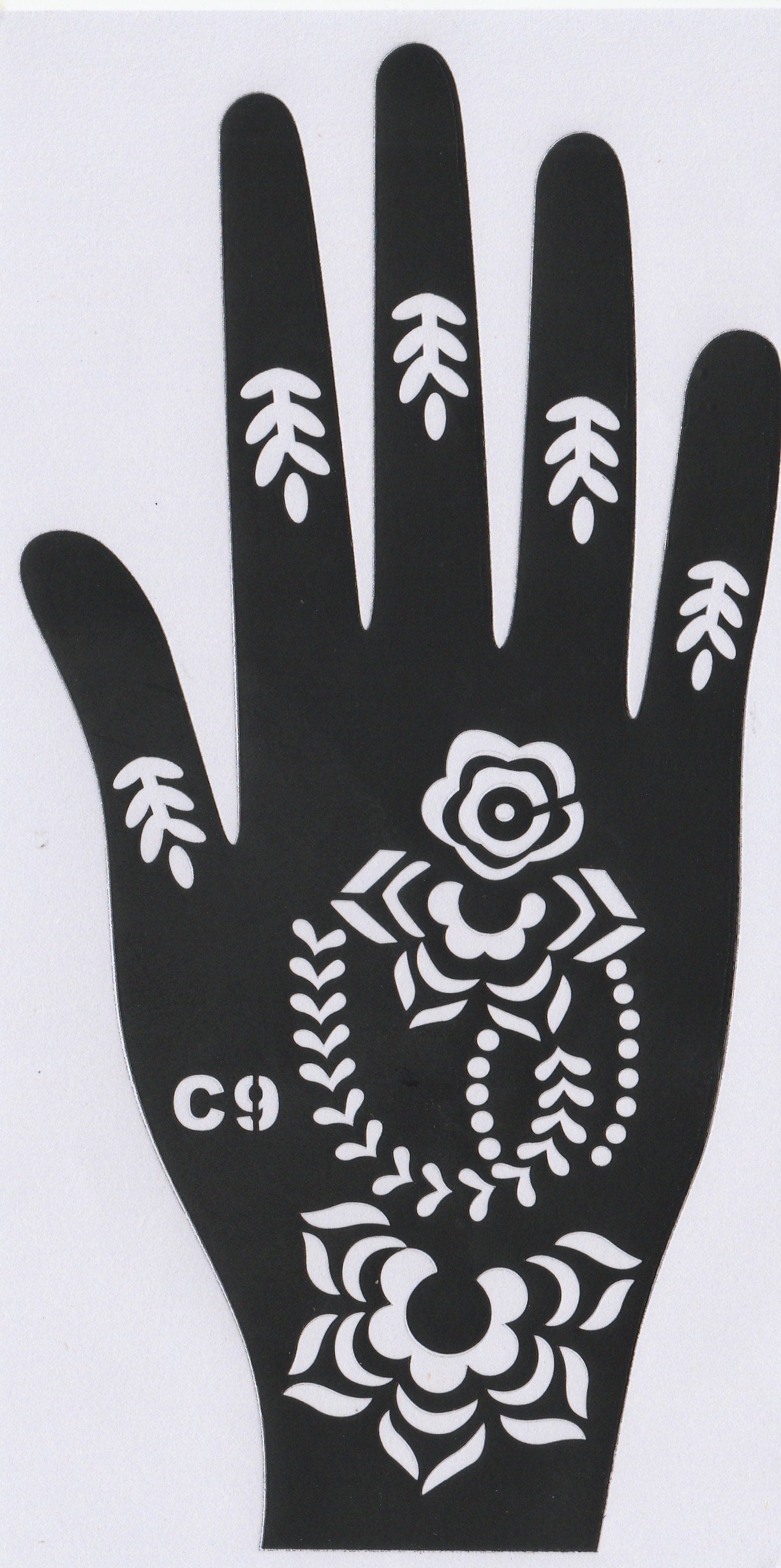 Beautiful Henna Stencils - Both Hands/ Mehendi Designs/ Mehendi DIY Stencil - C9