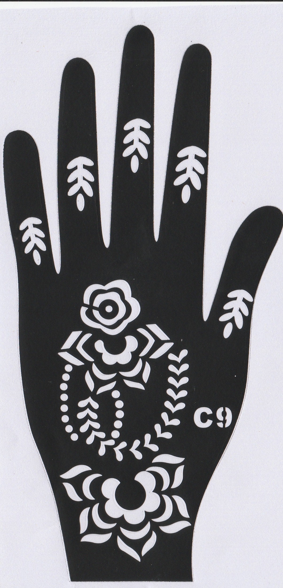 Beautiful Henna Stencils - Both Hands/ Mehendi Designs/ Mehendi DIY Stencil - C9