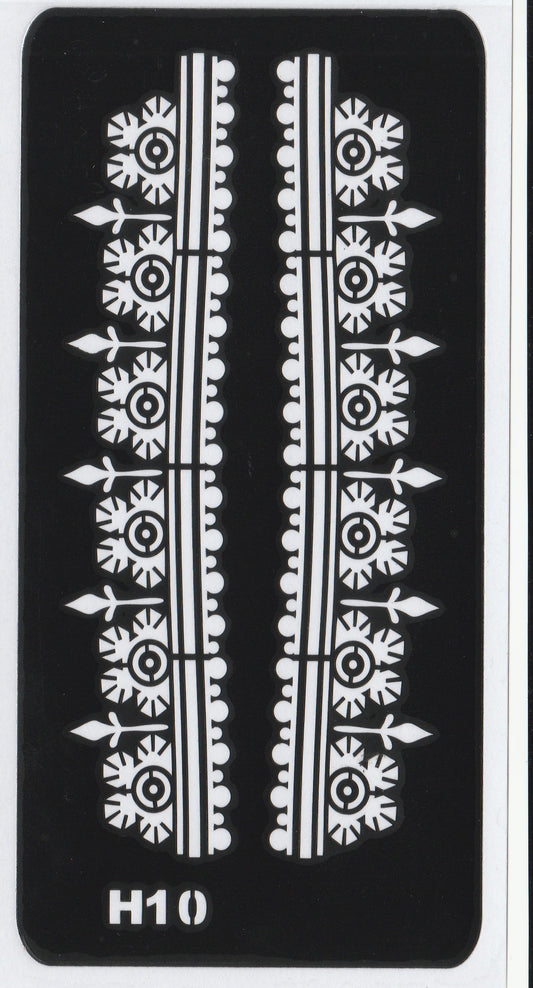 Beautiful Henna Stencils Patterns - Patterns/ Mehendi Designs/ Mehendi DIY Stencil - H10