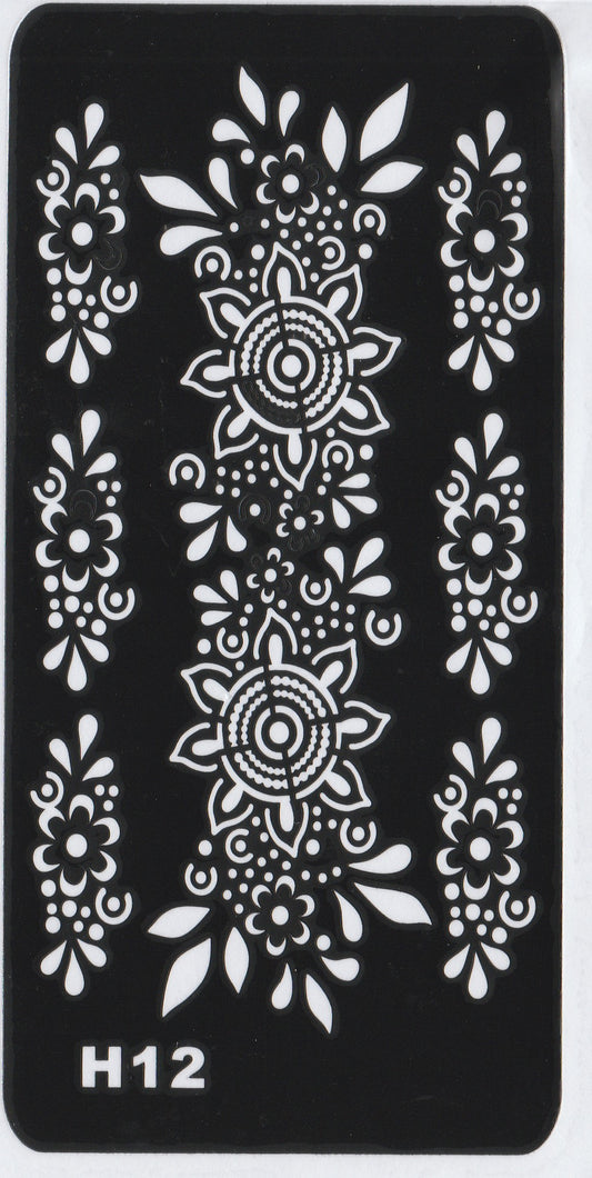 Beautiful Henna Stencils Patterns - Patterns/ Mehendi Designs/ Mehendi DIY Stencil - H12