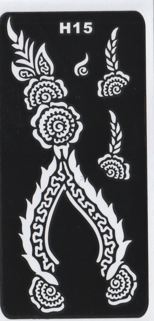 Beautiful Henna Stencils Patterns - Patterns/ Mehendi Designs/ Mehendi DIY Stencil - H15