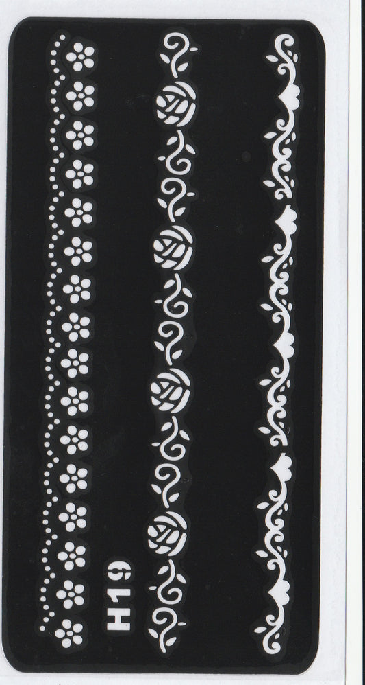 Beautiful Henna Stencils Patterns - Patterns/ Mehendi Designs/ Mehendi DIY Stencil - H19