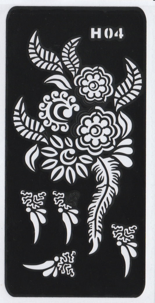 Beautiful Henna Stencils Patterns - Patterns/ Mehendi Designs/ Mehendi DIY Stencil - H04