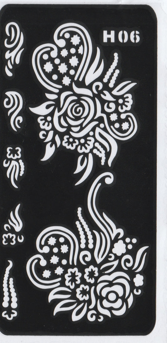 Beautiful Henna Stencils Patterns - Patterns/ Mehendi Designs/ Mehendi DIY Stencil - H06