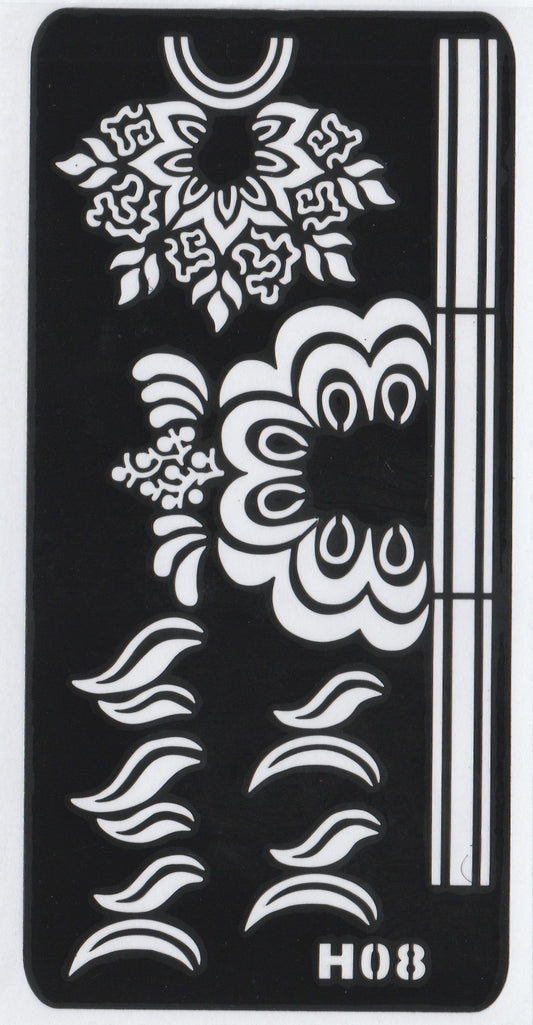 Beautiful Henna Stencils Patterns - Patterns/ Mehendi Designs/ Mehendi DIY Stencil - H08