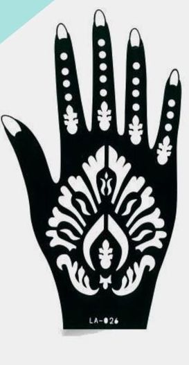 Beautiful Henna Stencils - Both Hands/ Mehendi Designs/ Mehendi DIY Stencil - LA026