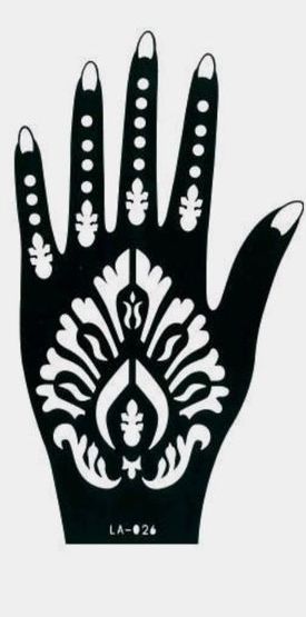 Beautiful Henna Stencils - Both Hands/ Mehendi Designs/ Mehendi DIY Stencil - LA026