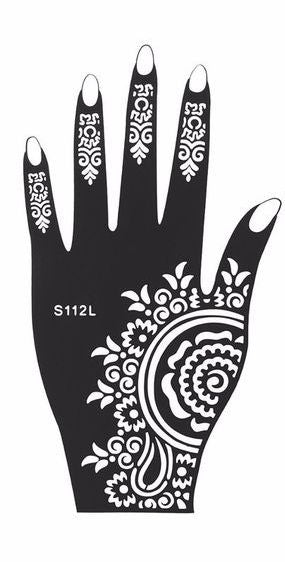 Beautiful Henna Stencils - Both Hands/ Mehendi Designs/ Mehendi DIY Stencil - S112